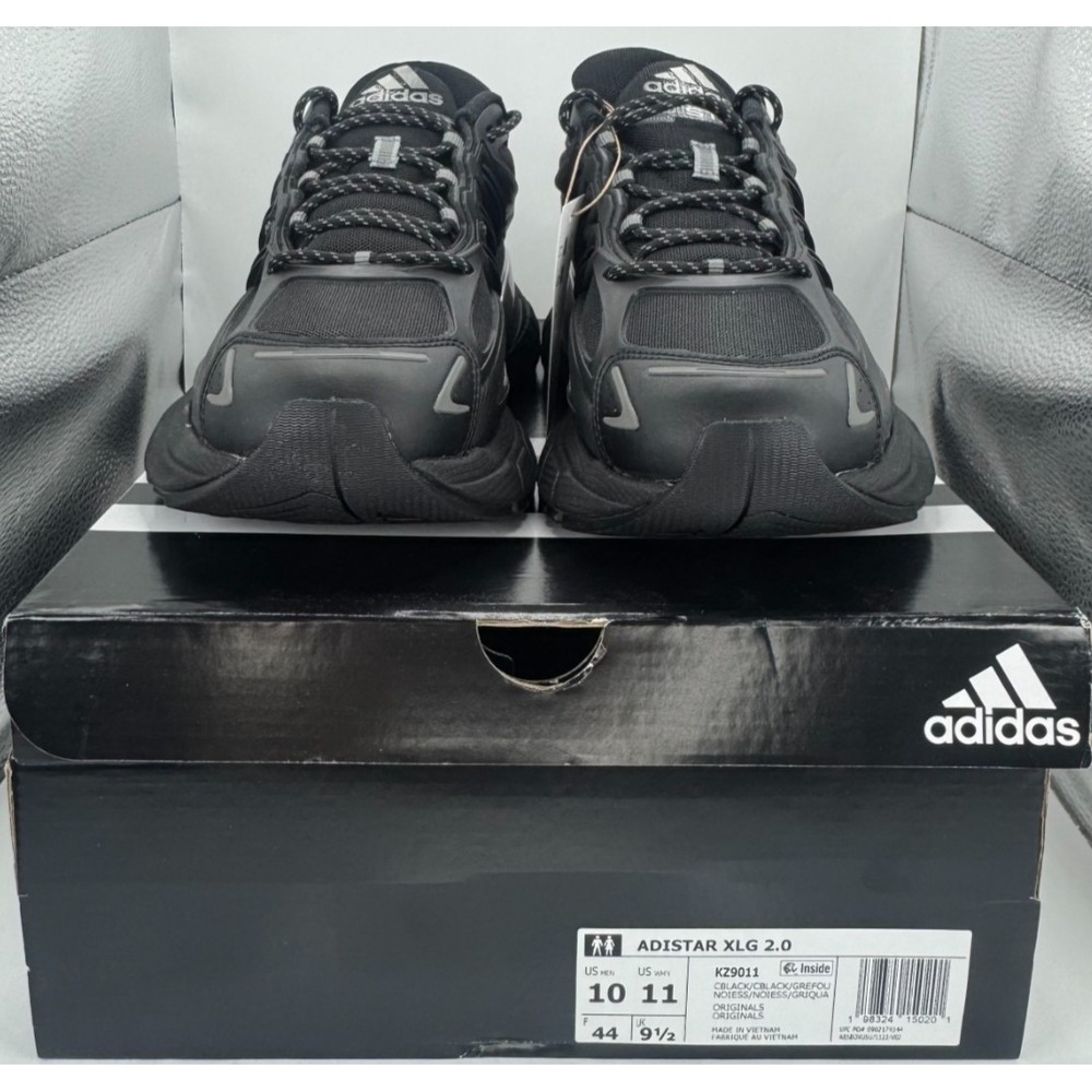 Adidas Adistar XLG 2.0 Core Black Silver Shoes Men 10/Women 11- KZ9011 NWB